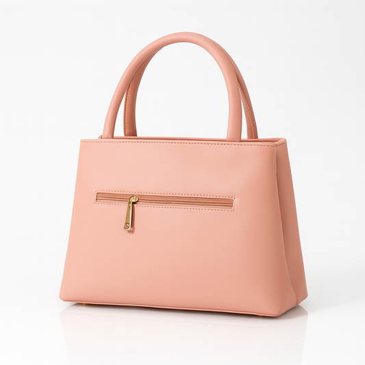 Triple Zip Pink Formal Handbag