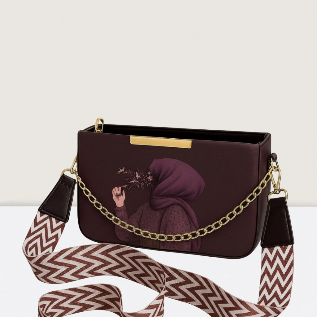 Black Hijab Canvas Cross Body Bag