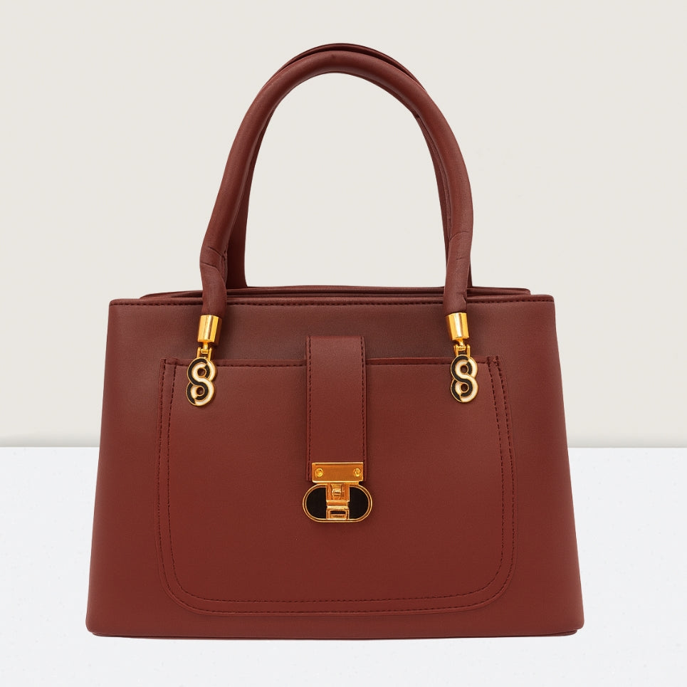 Triple Zip Pink Formal Handbag