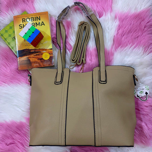 Trendy Tote Bag - Apricot Cream