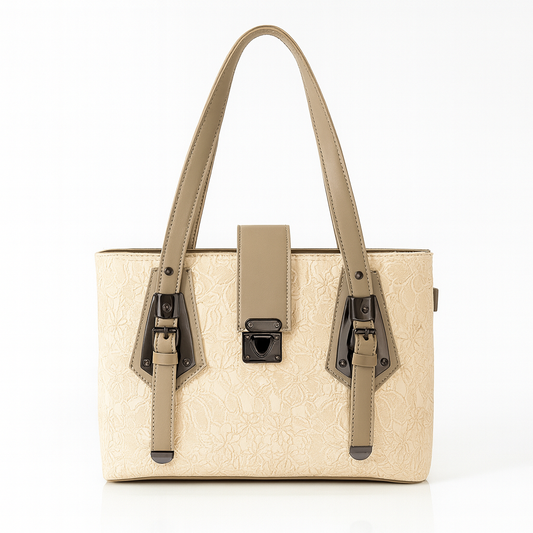 Beige Fluer Tote