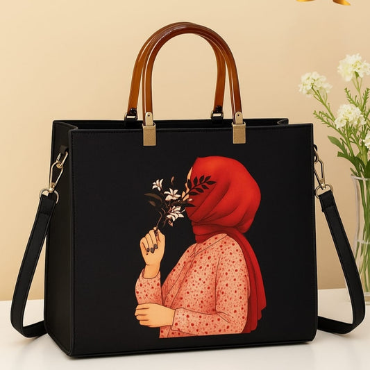 Black Trendy Hijab Shoulder Handbag