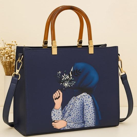 Peach Trendy Hijab Shoulder Handbag