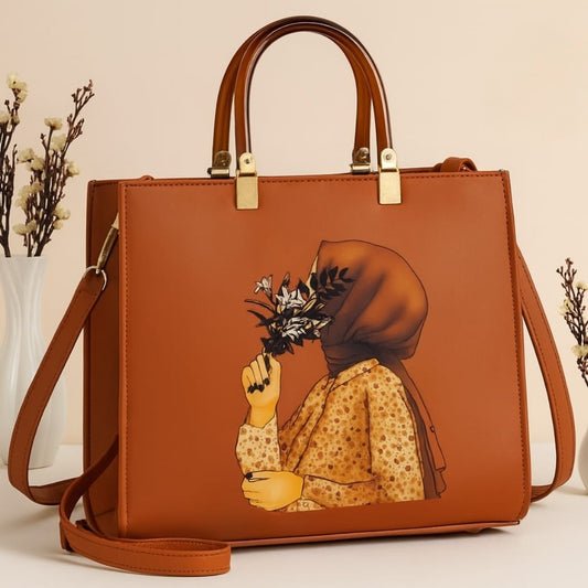 Brown Trendy Hijab Shoulder Handbag