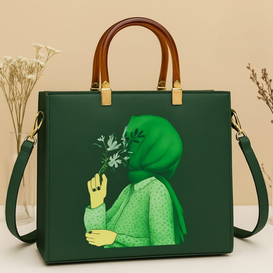 Black Trendy Hijab Shoulder Handbag