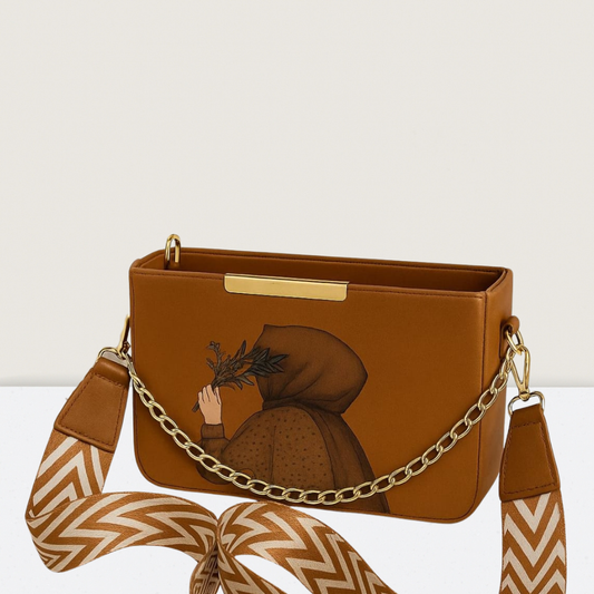Black Hijab Canvas Cross Body Bag
