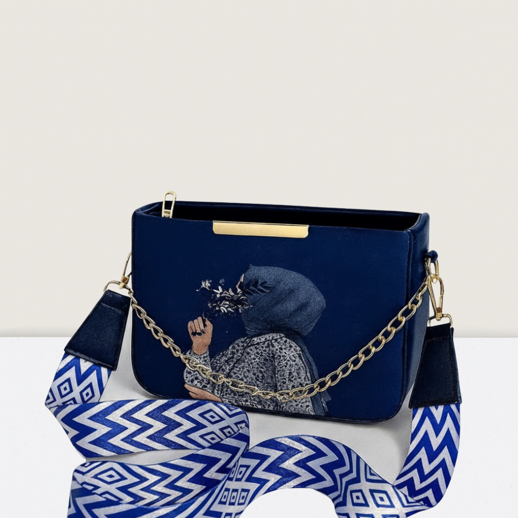 Pistachio Hijab Canvas Cross Body Bag