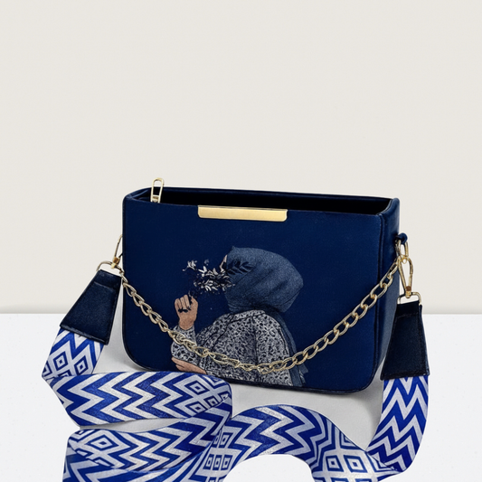 Pistachio Hijab Canvas Cross Body Bag