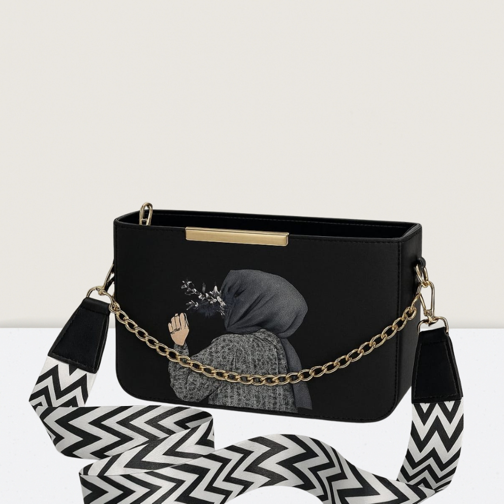 Pistachio Hijab Canvas Cross Body Bag